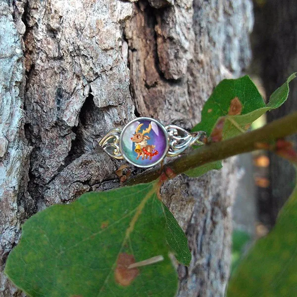 

New Arrival Creative Santa Claus Ring Elk Temperature Sensing Ring Silver Plated Rings Jewelry Gifts
