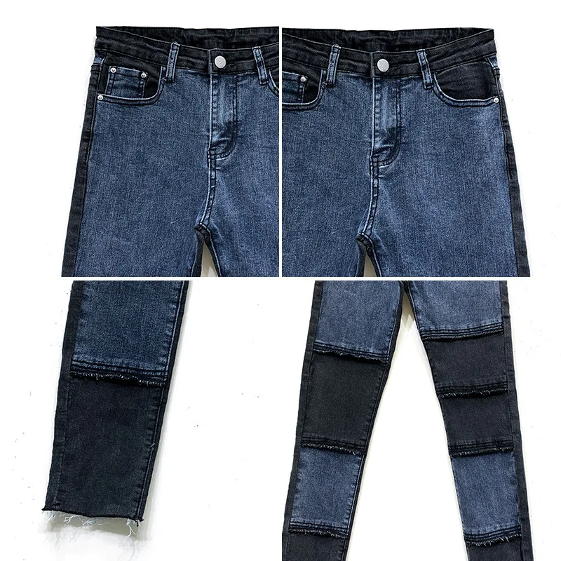 Женские джинсовые брюки-Карандаш [EWQ] длинные брюки-карандаш с высокой талией в