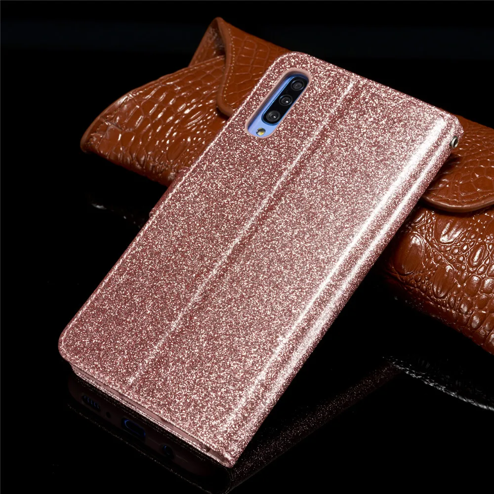 Чехол Love Jewell для samsung Galaxy A50 A40 A70 A20E Блестящий блестящий кожаный флип-чехол для samsung A 50 70 40 20E чехол для телефона