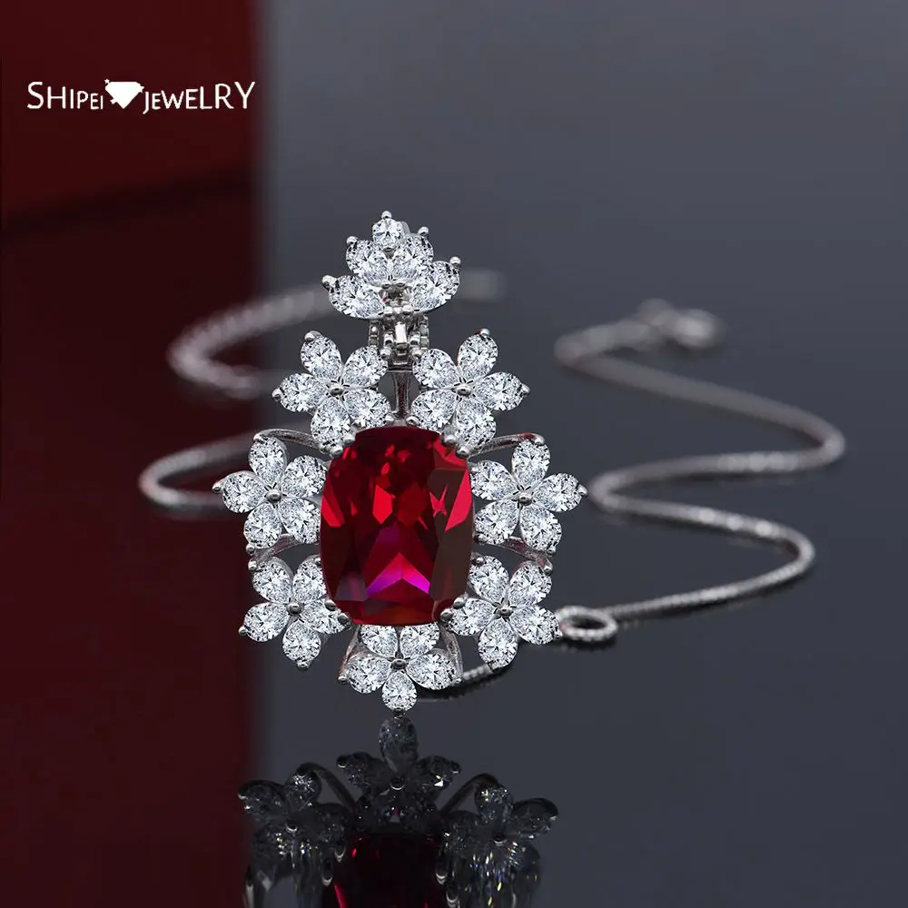 Женское винтажное ожерелье Shipei из 100% стерлингового серебра 925 пробы с кулоном