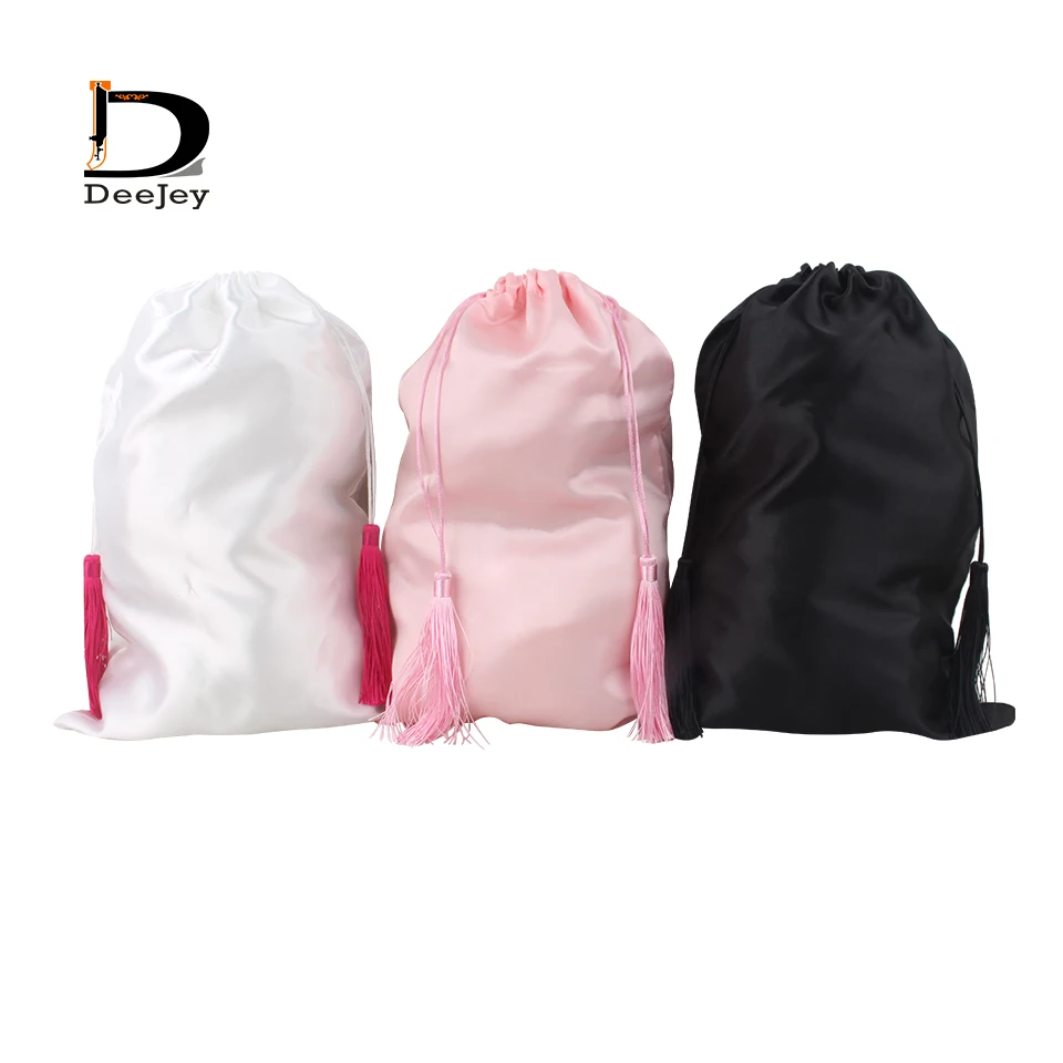 28x40 см Чистый Белый Розовый Черный натуральные волосы упаковка атласная шелковая