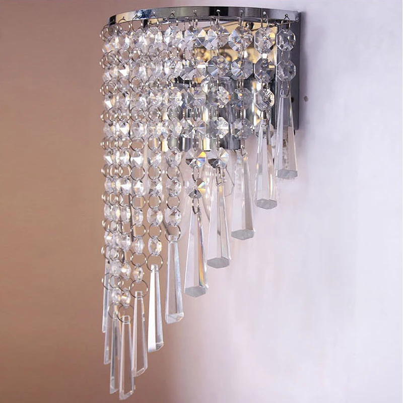 Artistic crystal wall lamp modern minimalist bedroom living room bed aisle Sconce Lampara Pared Arandela not included bulb | Лампы и