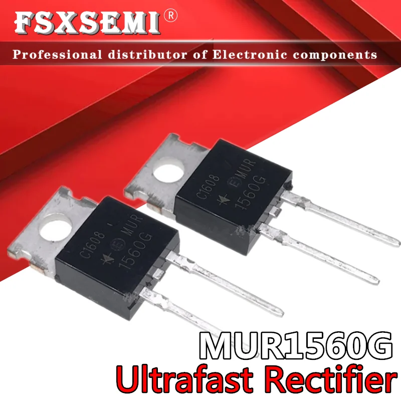 10 шт MUR1560G TO-220 MUR1560 TO220 MUR1560CT U1560 выпрямители питания с переключателем режима |