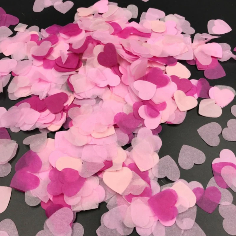 Сердце Конфетти биоразлагаемые Изысканная бумага красочные конфетти для Дня