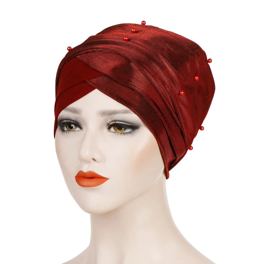 

New Women Crinkle Twist Turban Hat Muslim Underscarf Cotton Turbante Islamic Hijab Headscarf Bonnet Arab Headwraps Indian Cap