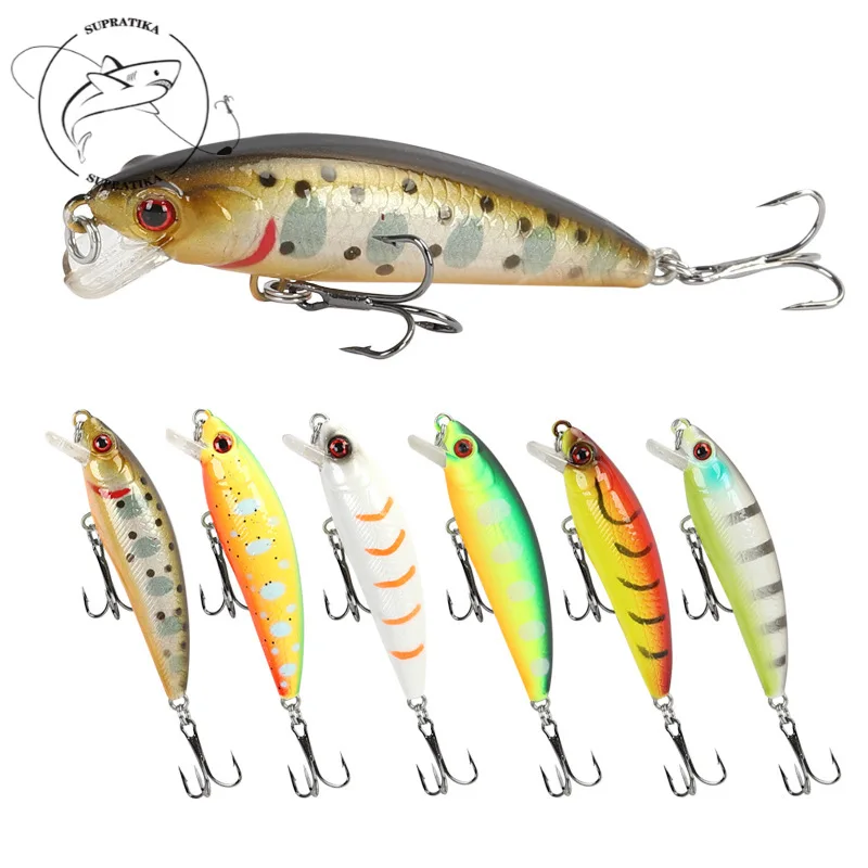 

Swimbait Bionic Bait With Treble Hook Diving Depth0-0.5M 3D Eyes 8 Colors 6cm/5.7g Artificial Minnow Floating Plastic Hard Bait