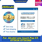 LOSONCOER 2800mAh TLiB5AF для Alcatel One Touch Pop C5 OT5036 OT5036D OT-5036 OT-5036D TCL S800 S710 997D OT-997 OT997 5037