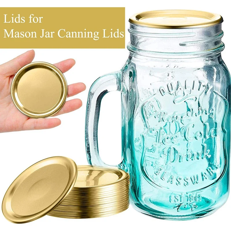 

30 Pack Canning Lids Wide, Regular Mouth Mason Jar Split-Type Lids Leak Proof and Secure Canning Jar Caps(86 mm)