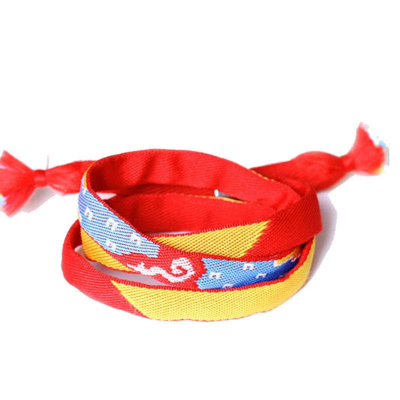 Модный женский браслет с надписью Your Name красный ручной работы из полиэстера