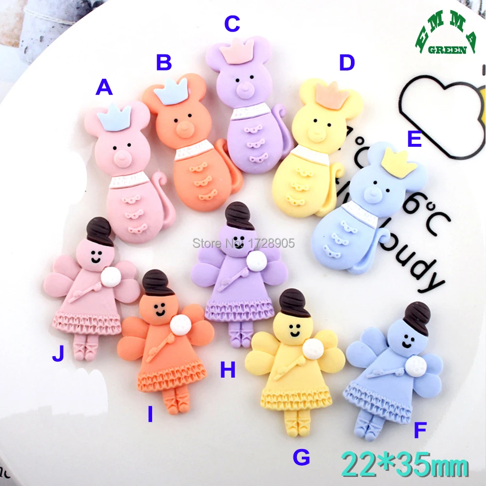 

Cartoon Angel Cabochon 10Pcs Kawaii Cute Flat back Resin Cabochons Scrapbooking DIY Jewelry Craft Decoration Accessories