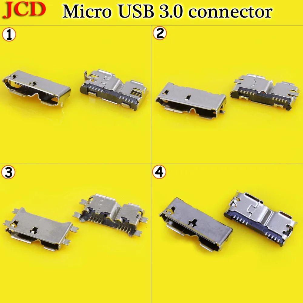 Гнездовой разъем JCD Micro USB 3 0 10 P SMT/DIP/вертикальный для ноутбука телефона B Тип DIP