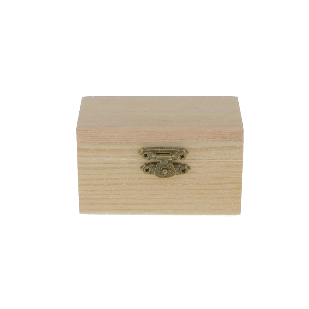 

5pcs Wooden Unfinished Storage Box DIY Arts Crafts Hobbies and Home Dcor