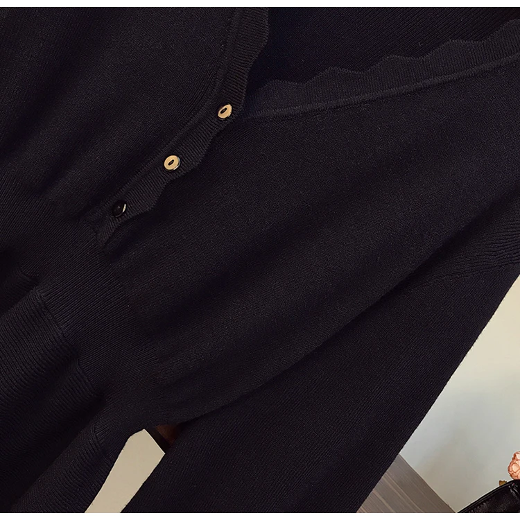 Женское мини-платье-свитер с длинным рукавом и V-образным вырезом | Женская одежда