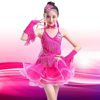 new style childrens latin dance costumes girls competition dance costumes pettiskirt performance clothes latin dance skirt