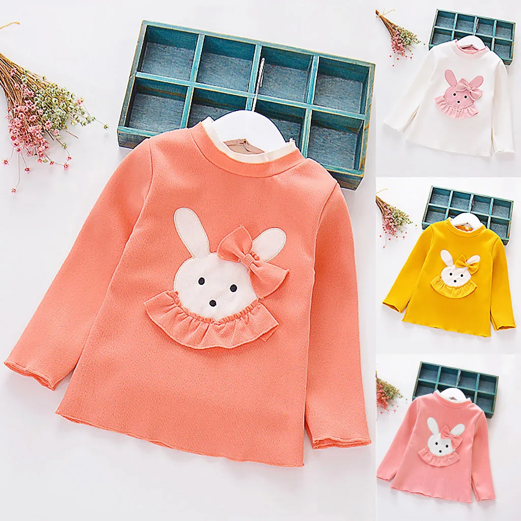 (От 2 до 6 лет) джемпер для девочек осенне зимняя одежда модный топ с высоким