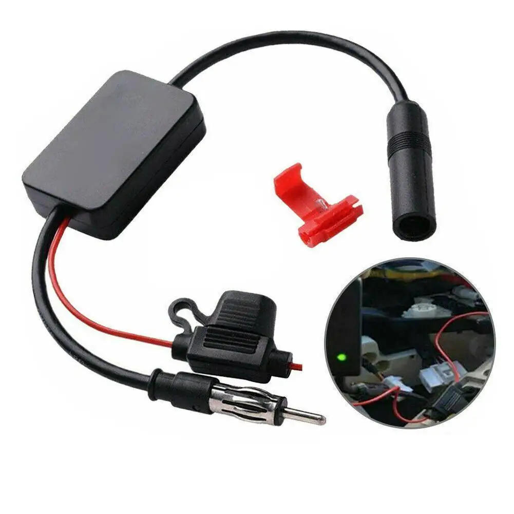 Универсальный автомобильный радиоприемник 12 В fm антенна усилитель сигнала 88 108