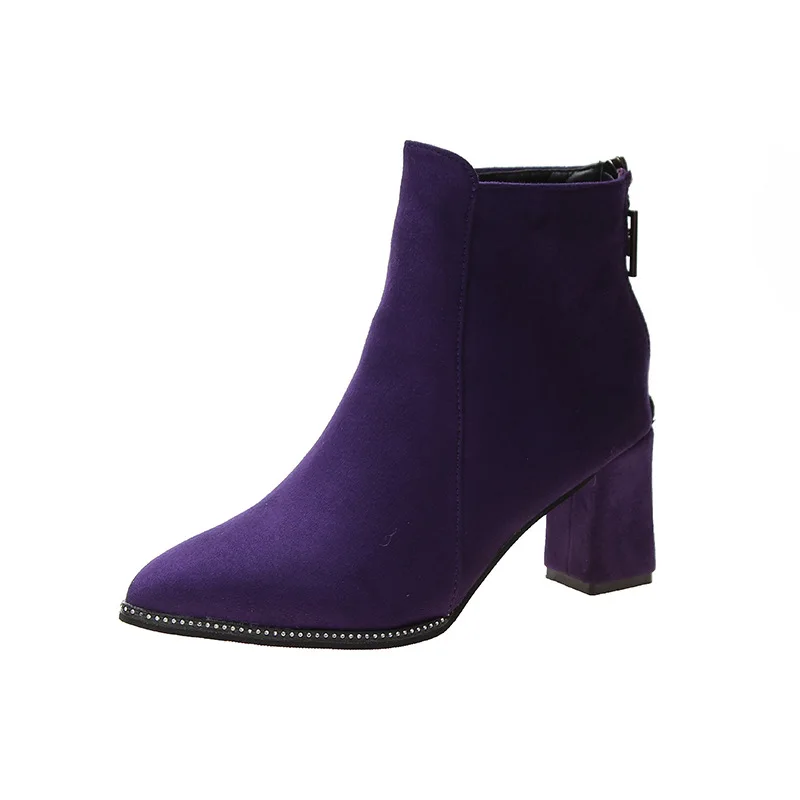 Новинка 2020 модная обувь женские ботильоны с круглым носком ботинки на молнии со
