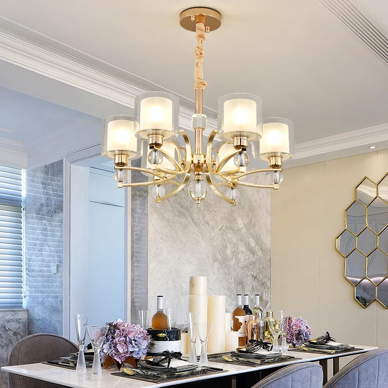 Гальванические золотые люстры современные античные индустриальные лестничные