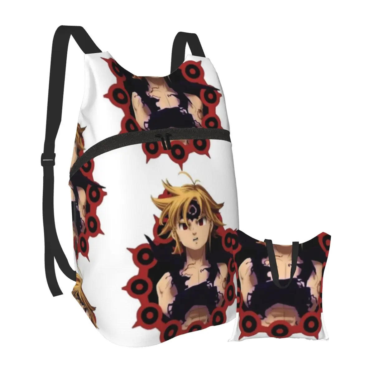 

Рюкзаки Meliodas, складной уличный рюкзак для подростков, забавные сумки с принтом