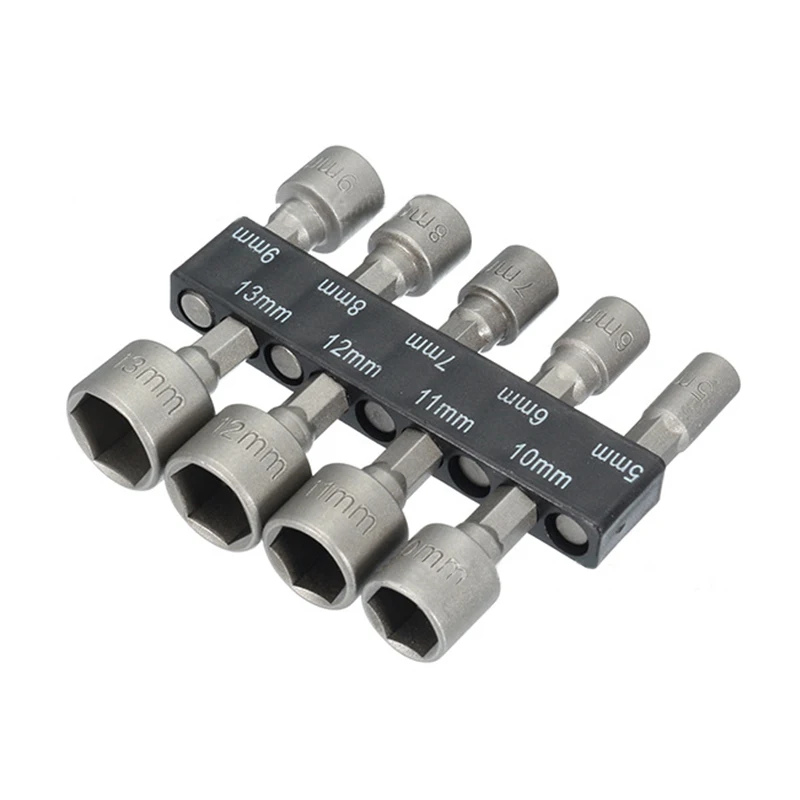 7/9/14pcs Drill Bit Set Power Nut Driver Screwdrivers 1/4 Hex Shank Socket Metric Wrench Screw Bolt Adapter Tool | Инструменты