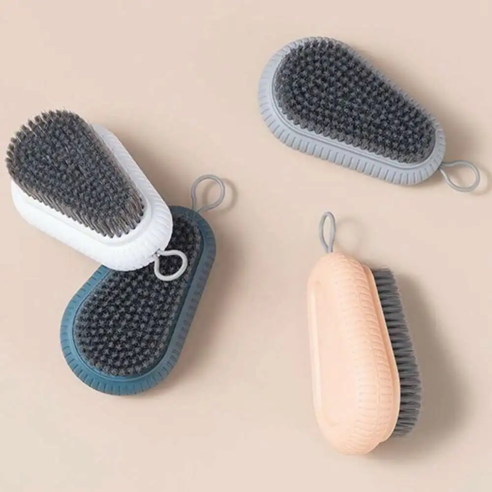 

3pcs Silicone Laundry Brush With Soft Hair Washing Cloth Household Kitchen Dishwashing Tools Brush Handheld