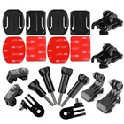 Шлем с изогнутым плоским креплением и трехсторонним регулируемым поворотным кронштейном и винтовой пряжкой для Gopro Sony Xiaomi Yi OSMO аксессуары для экшн-камеры