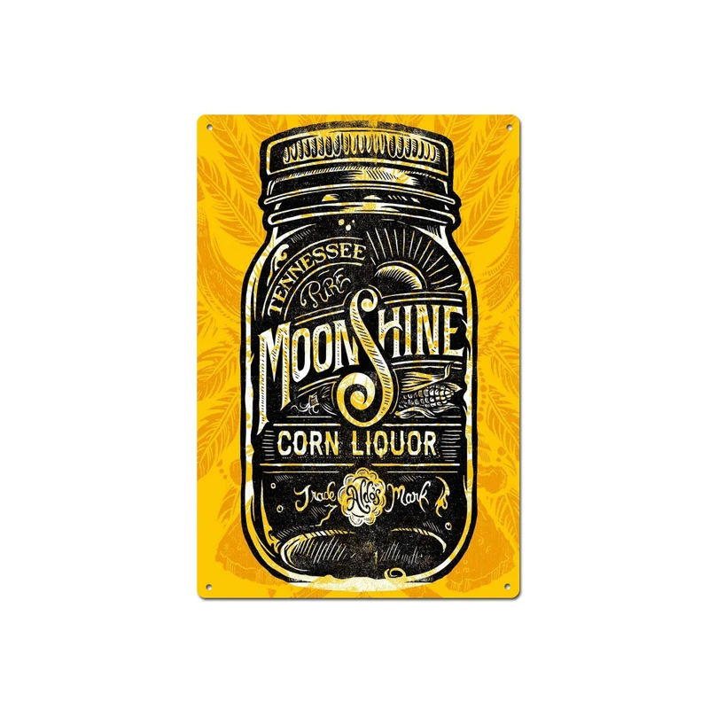 

Metal Plaque Tennessee Moonlight Corn Wine Tin Sign Poster Bar Pub Club Club House Wall Decoration Vintage Metal Plate 12*8 Inch