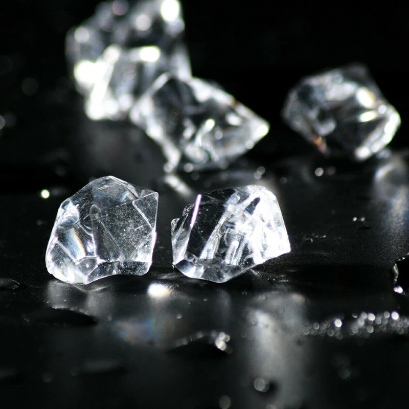

1000Pcs Clear Acrylic Diamond Crystal Ice Rock Stones Wedding Party Decor Vase Miniature Landscape Decoration Scatter Beads