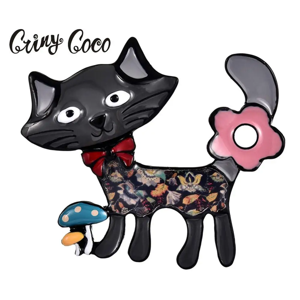 2019 цинковый сплав Милая Эмаль мультфильм кошка брошь одежда рюкзак со значком