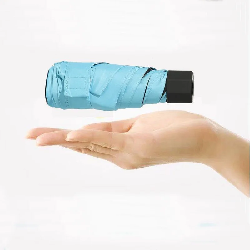 Мини складной зонт ульсветильник маленький карманный зонтик от солнца и дождя