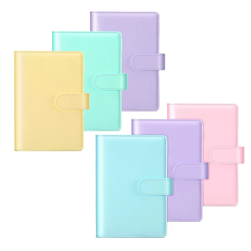 

Папка для блокнотов A6 из искусственной кожи, многоразовая Обложка с 6 отверстиями, наполнитель для бумаги, сплит-лист, 3 шт.