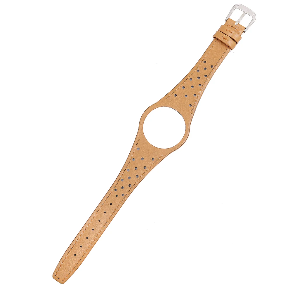 Rolamy Red Blue Brown Black Khaki Real Calf Leather Watch Band with silver steel Buckle For Omega Dynamic