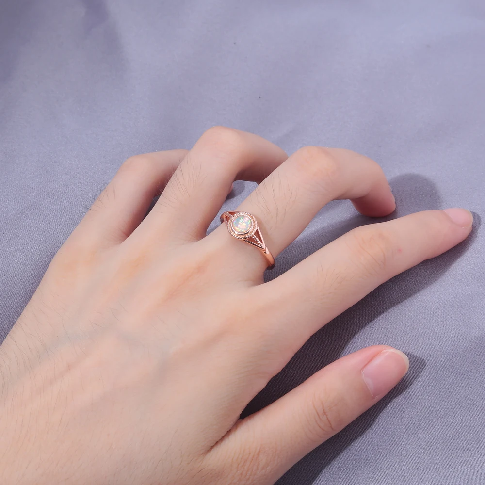 Простое украшение CiNily из розового огненного опала с наполнителем золота для