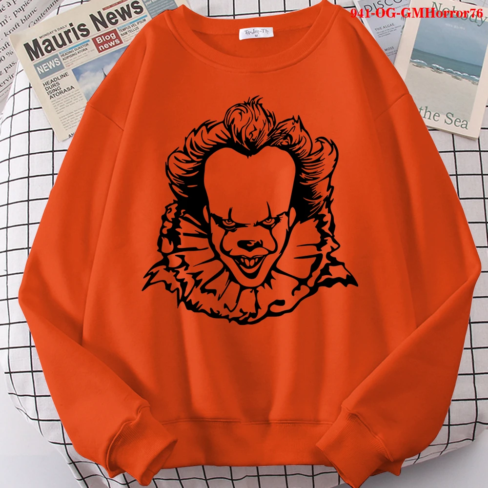 

Винтажная уличная толстовка с капюшоном, толстовка с воротником «Клоун», женские толстовки большого размера с длинным рукавом, свободная с...