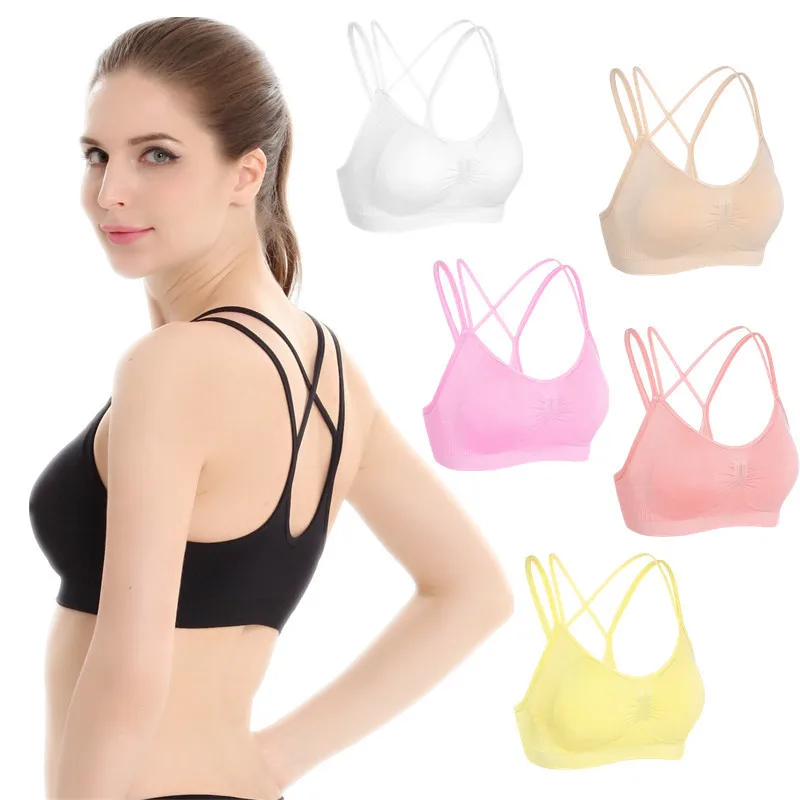 

Women's new fashion sexy elastic bra cross back underwear