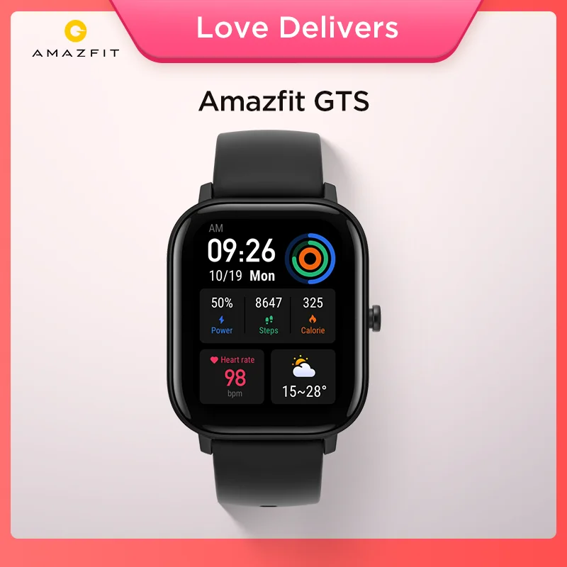 

In stock Global Version Amazfit GTS Smart Watch 5ATM Waterproof Swimming Smartwatch 14 Days Battery Music Control for Android