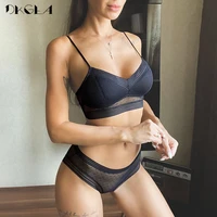 fashion sexy bra set low back bralette ladies u backless invisible underwear set women lace embroidery thin lingerie wire free