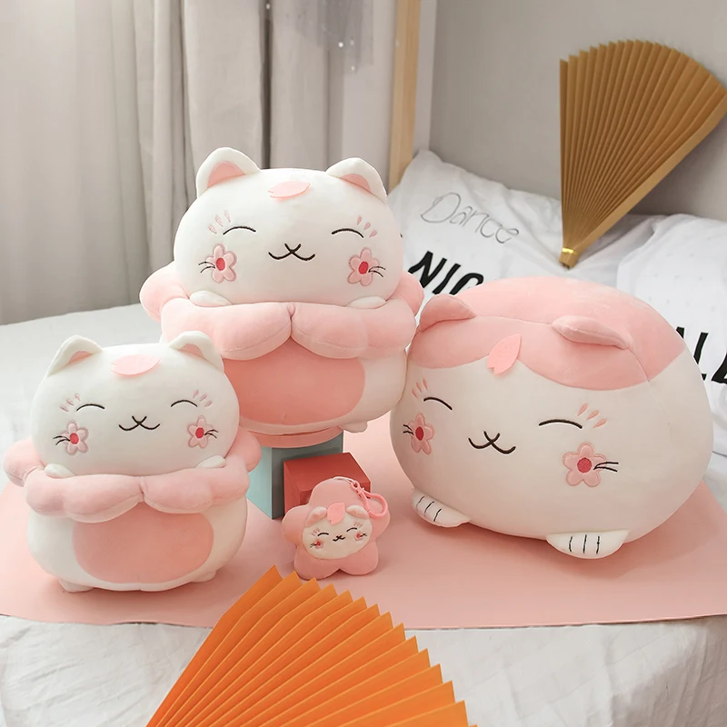 

Sakura cat series doll pillow pendant image is cute, soft and comfortable, best gift for girlfriend, car and home decoration