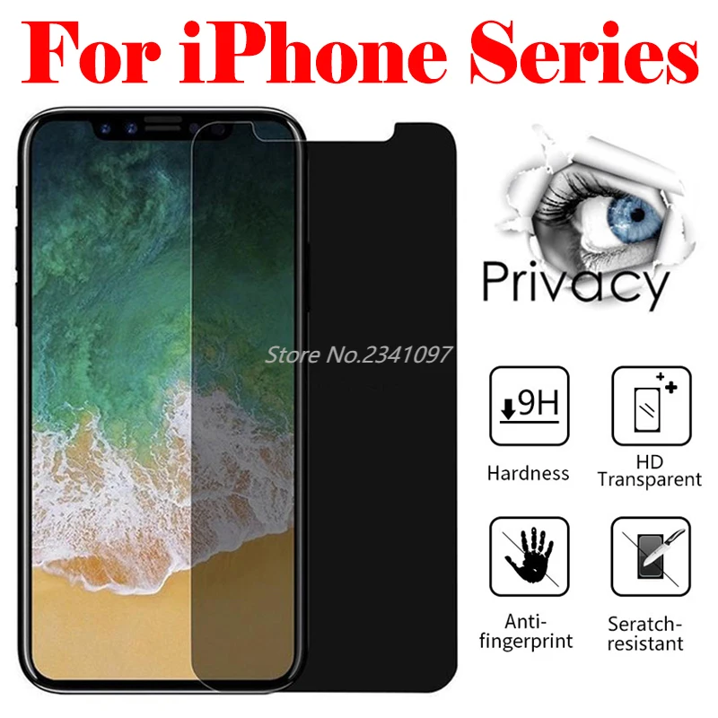 Anti Peep Protective Glass for IPhone XS Max XR X R S 10 6 7 8 Plus Privacy Screen Protector on Ip Ix XSMax SX RX Tempered Glas