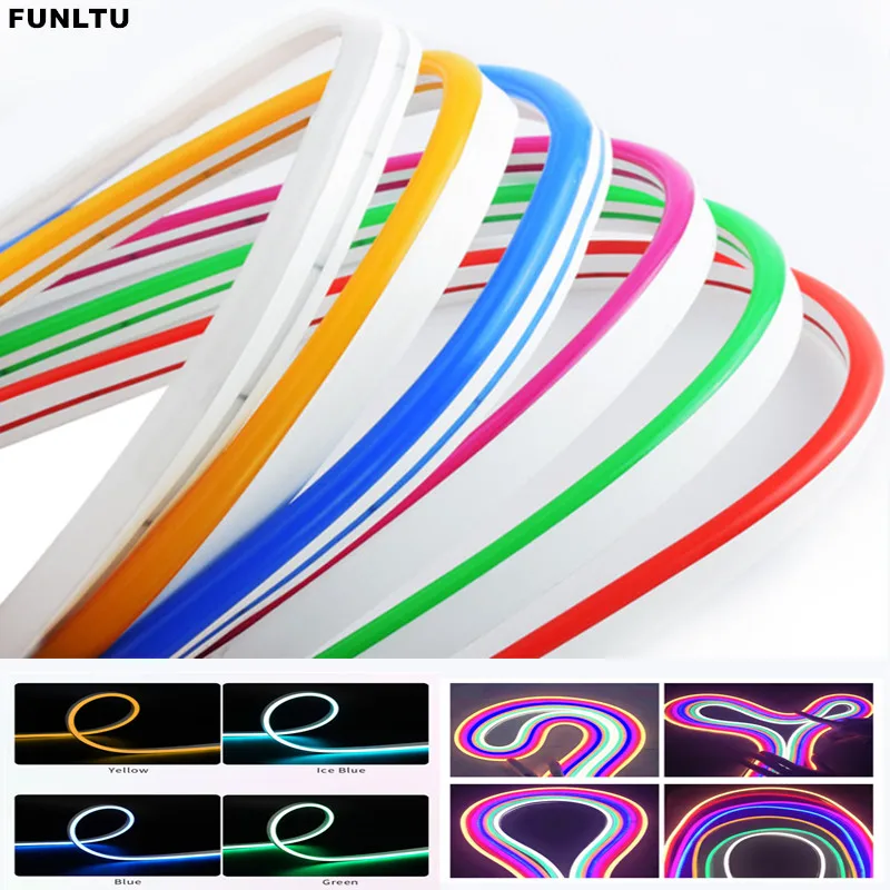

Waterproof IP68 12V LED Neon Light Flexible SMD 2835 Led Strip Neon Sign Neon Rope Light 6x12mm Diode Tape Neon Rainbow Lamp