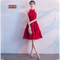 janeygao short prom dresses elegant halter sexy off shoulder a line red women formal gown 2019 new arrival stylish in stock