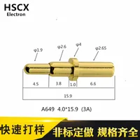 10PCS Pogpin Thimble PCB Contact Pin High Current Spring Pin Gold Plated Probe Round Head Telescopic Contact Pin A548