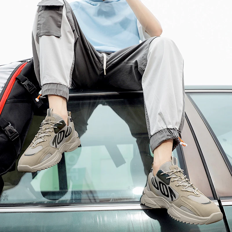 

Sneakers Male Black Sport Men Work Shoes