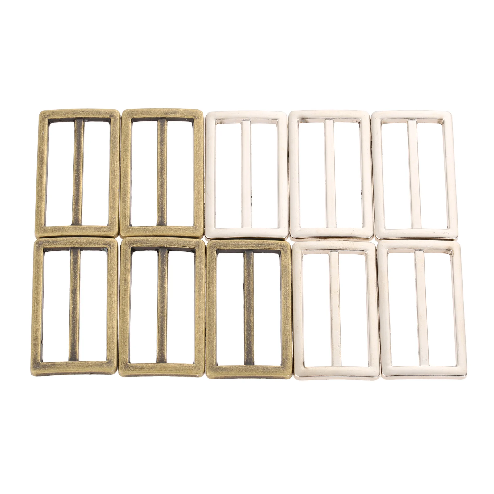 

5Pcs 25mm Strap Buckles Rectangle Adjustable Buckle Tri-Glides Buckles Bag Belt Leather Craft Acessories Silver/Bronze