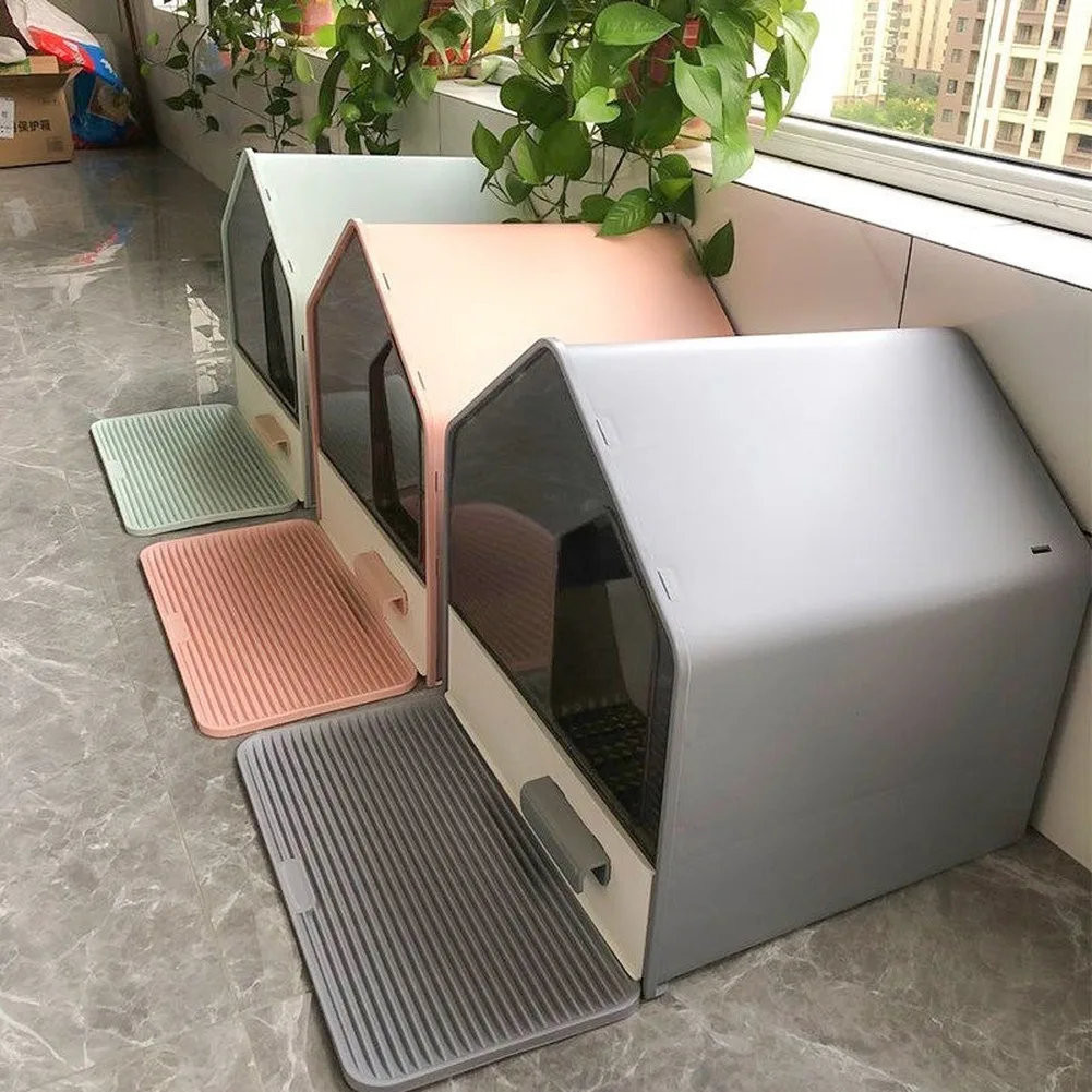 

Fully Enclosed Cat Litter Box Drawer Type Cats Toilet Deodorizing Kitten Bedpans Anti-splash for 10kg Pet Supplies