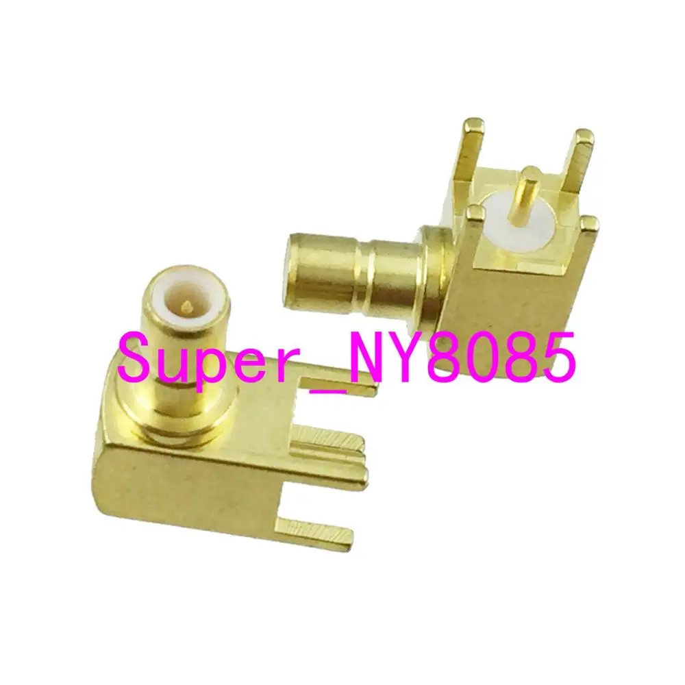 Разъем SMB папа прямоугольный крепление на печатную плату пайкой RF коаксиальный|rf