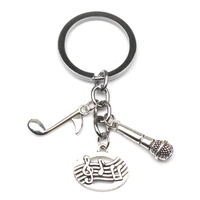 new music teacher keychain music key ring pianist gift music microphone notes handmade guitar jewelry do your favorite souvenirs