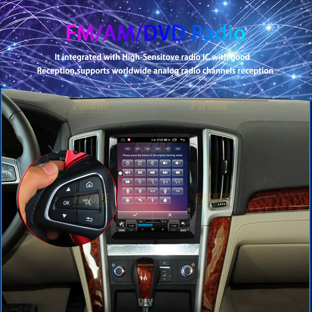 8 core 128g android 11 5g qled touch screen car radio for cadillac sls 2007 auto multimedia dvd player navigation gps headunit free global shipping