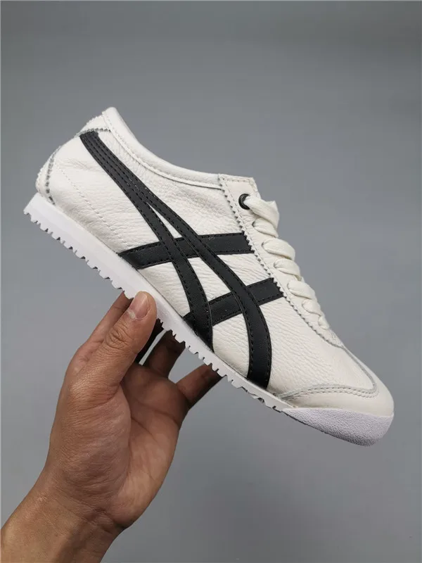 

Authentic THE ONITSUKA Men's/Women's Sports Shoes Outdoor Leather Upper Sneakers White/Black Color Size Eur 36-44