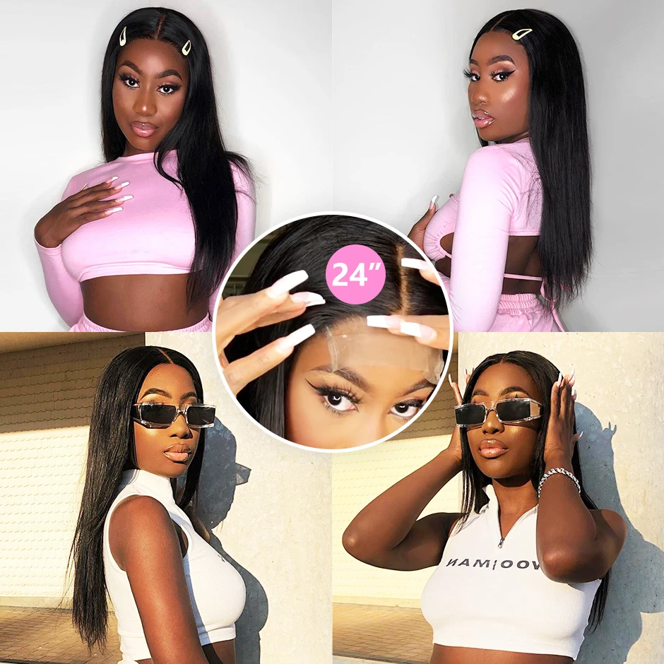 Парик из натуральных волос с косточкой клюквы прямые волосы парики малайзийских